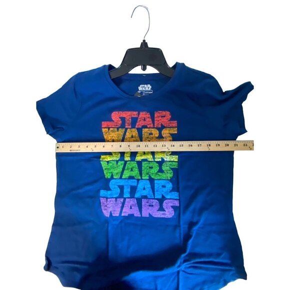 Disney’s Star Wars Rainbow Graphic Tee Women Size Large - Picture 7 of 9